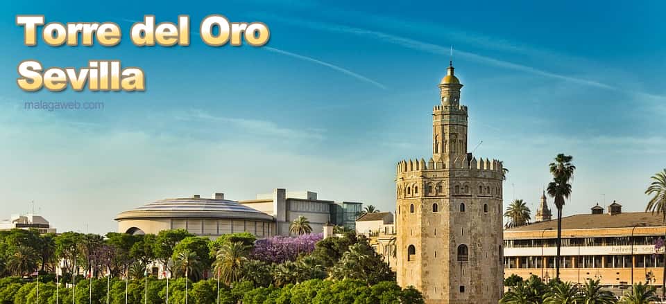 Torre del Oro monument in Seville during April or May