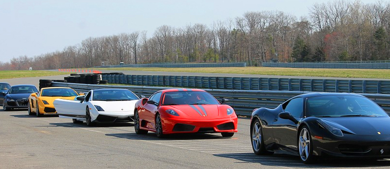 Supercars on the track