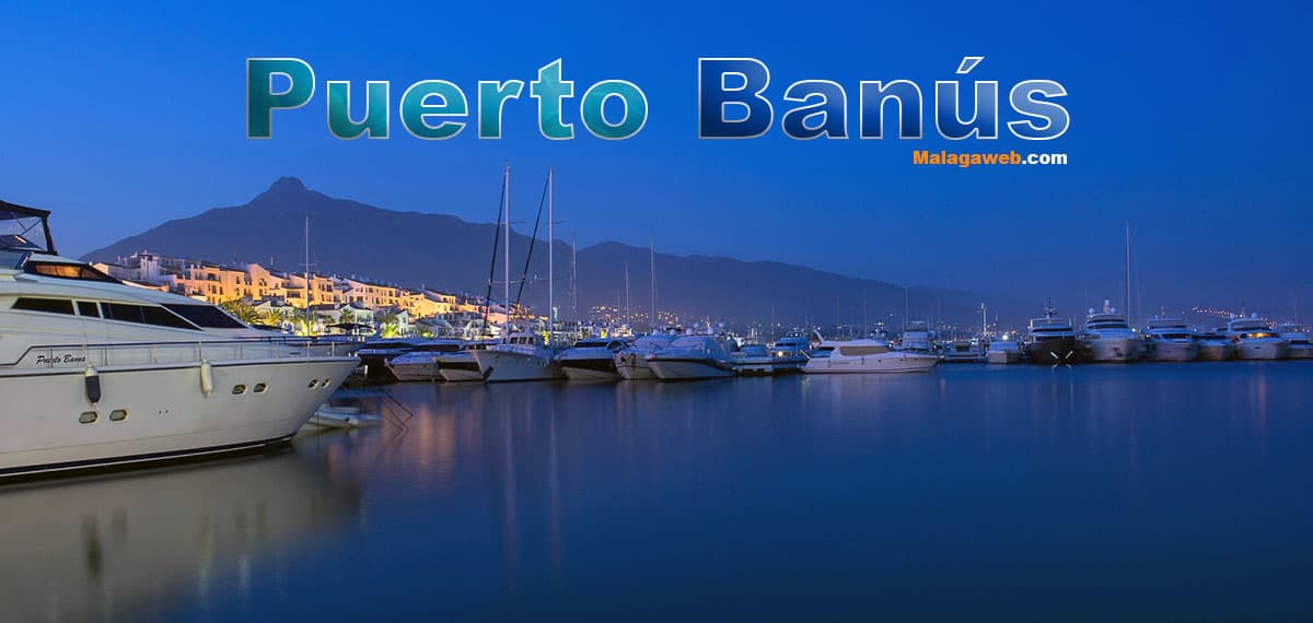 Puerto Banus overview at night